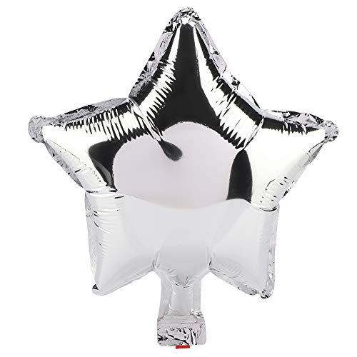 Aluminiumfolienballons in Verschiedenen Farben, Party, Hochzeit, Geburtstag, Dekoration mit Schönen und Einzigartigen Visuellen Effekten (SILVER) von Ausla