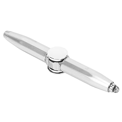 Ausla Fingerspitze Luminöser Gyro -Kugelschreiber -Finger -Finger -Schreibstift mit LED -Licht Zum Freigeben von Spannung 4.1x0.6in (SILVER) von Ausla