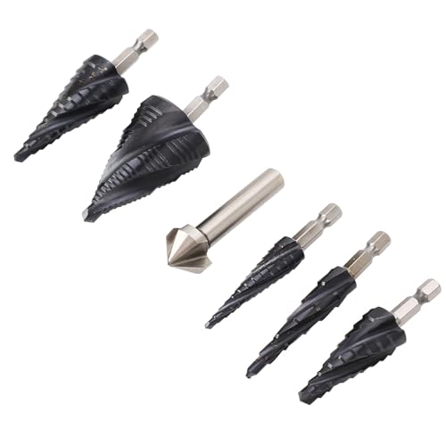 Stiefmaschinenbit -Kit, M35 Cobalt Pagoda Drill Bit Set 1/4 Zoll Schaft für Edelstahl, Hartmetall mit 4 Flötengestaltung Ideal für Holz, Kunststoff, Aluminium, Kupfer von Ausla