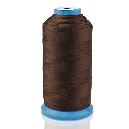 Aussel Bonded Nylon Nähgarn 1500 Yard Größe T70# 69 für die Polsterung, Außenmarkt, Drapierung, Friesen, Gepäck, Geldbörsen (Brown) von Aussel