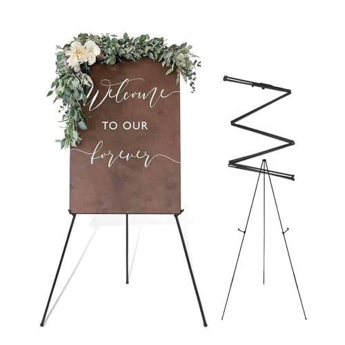 160cm Verstellbares Stativ Tisch Kunst Leinwand Malerei Display, Studio-Staffelei Groß, Willkommensschild Hochzeit, Staffelei Hochzeit, Portable Künstler Staffelei Stand, Einfach zu Montieren von AutoBaBa