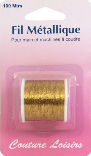 Metallic gold, Spule, 100 m, Hand-Maschine von Couture Loisirs