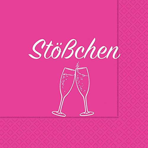 Cocktail Servietten Geburtstag Feier Sekt Empfang 20 Stück 3-lagig 25x25cm von AvanCarte