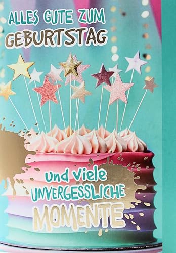 Geburtstagskarte Frau mit Konfetti-Effekt – Ziehkarte mit Sternen, Klappkarte für Damen, Mädchen, Teenager – Überraschungskarte mit Umschlag – Avan Konfetti Geburtstagskarte Frau mit Konfetti-Effekt – Ziehkarte mit Sternen, Klappkarte für Damen, Mädchen, Teenager – Überraschungskarte mit Umschlag – Avan Konfetti von AvanCarte