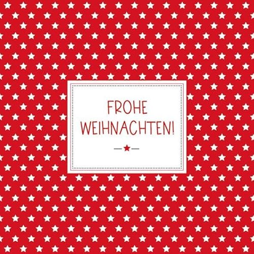 AvanCarte Servietten Weihnachten Winter Prägung Text Frohe Weihnachten 20er Packung 3-lagig 33x33cm von AvanCarte