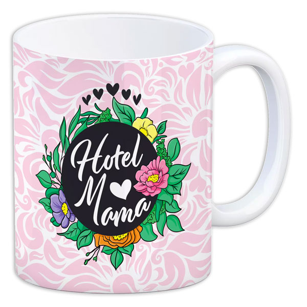 Kaffeebecher "Hotel Mama" aus Keramik, 330ml von Avandu GmbH