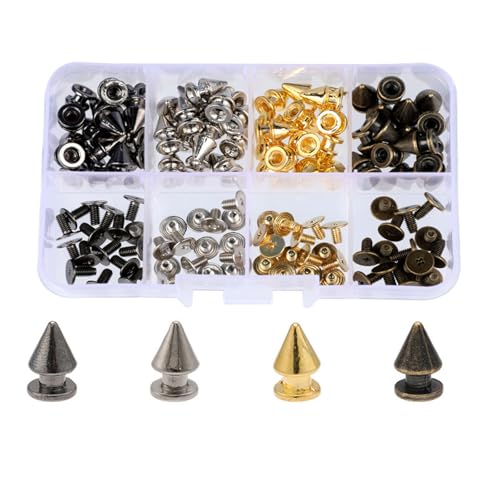 Avejjbaey Ledernieten, Knopfverschlüsse, 6 mm - 10 mm, Doppelkappen, Nieten für Leder, Schmuck, 40–200 Stück von Avejjbaey