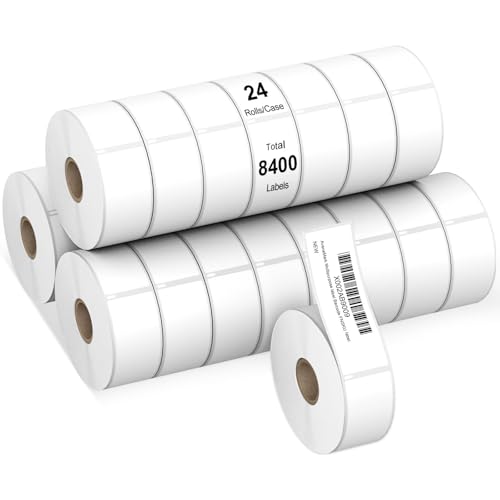 Kompatible Thermodirekt-Etiketten für DYMO 30252, 24 Rollen, 8400 Etiketten – Adress-, Barcode- und Versand-Etiketten für DYMO LabelWriter 450, 4XL, Rollo, Zebra Desktop-Drucker von AveneMark