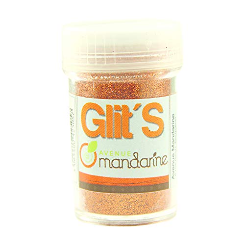 Avenue Mandarine 42505MD Glitter Glit's Flakon (14g, mit praktischem Streuaufsatz zur leichten Handhabung, ideal für Kinder) 1 Stück orange von Avenue Mandarine