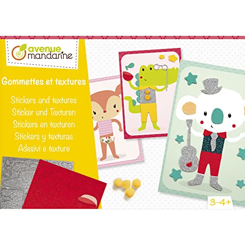 Avenue Mandarine KC143C - Kreativset, ideal für Kinder ab 3 Jahren, Sticker und Texturen, 1 Set von Avenue Mandarine