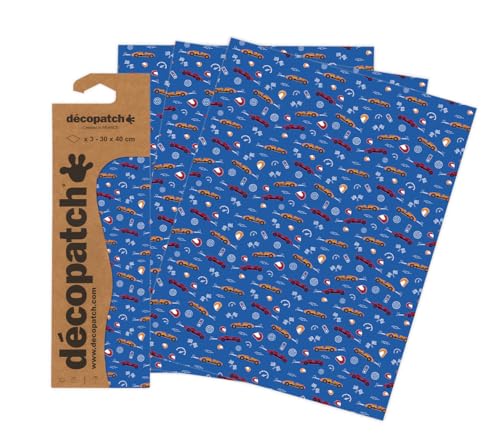 Decopatch C908C Blatt, Mehrfarbig, Lot de 3 feuilles von Decopatch