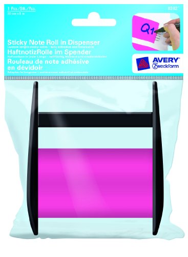 Avery Zweckform 8382 HaftnotizRolle neonpink im Spender von Avery