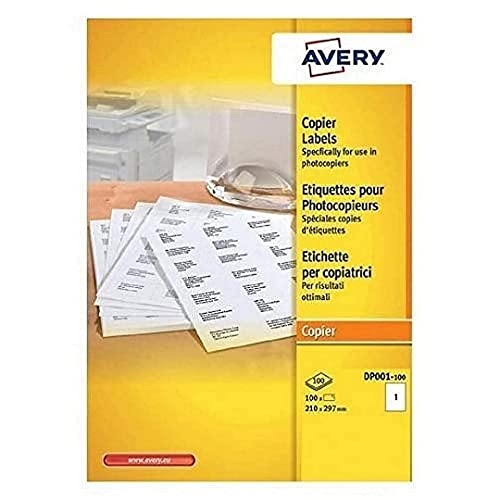 Copier Label 210x297mm White von Avery