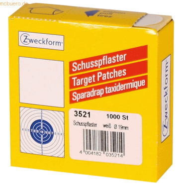 10 x Avery Zweckform Schusspflaster 19 mm vorgedruckt 1 Rolle/1000 Eti von Avery Zweckform