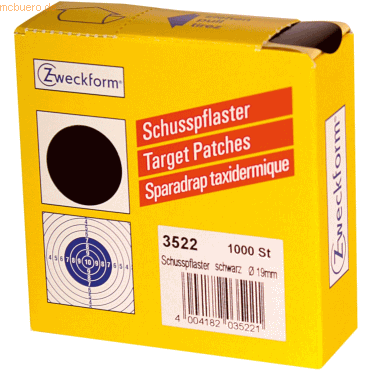 10 x Avery Zweckform Schusspflaster 19 mm vorgedruckt 1 Rolle/1000 Eti von Avery Zweckform