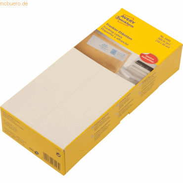 Avery Zweckform Frankier-Etiketten Doppel-Etikett weiß 210x45mm VE=500 von Avery Zweckform