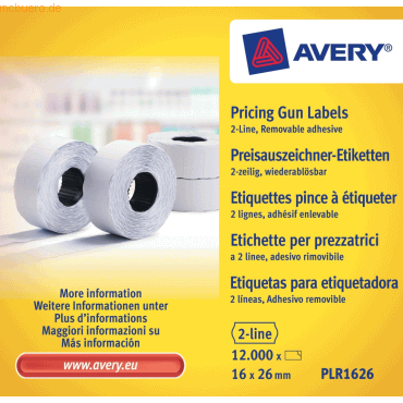 Avery Zweckform Handauszeichner-Etiketten 2-zeilig wiederablösbar weiß von Avery Zweckform