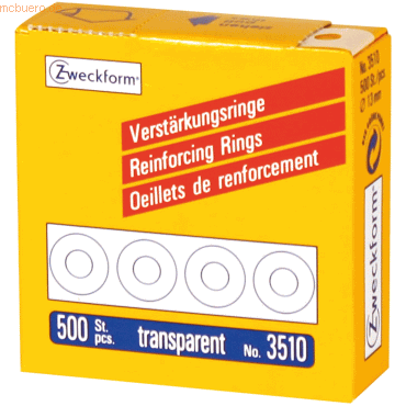 10 x Avery Zweckform Lochverstärkungsringe transparent VE=500 Stück von Avery Zweckform