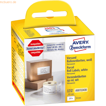 Avery Zweckform Rollenetiketten Versenden 101x54mm VE=220 Stück von Avery Zweckform