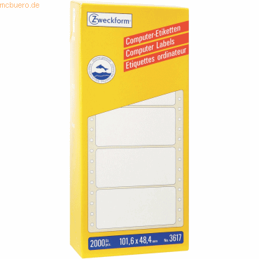 Avery Zweckform Universal-Etiketten 101,6x48,4 mm 2000 Etiketten weiß von Avery Zweckform