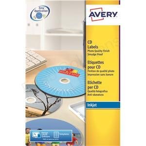 AVERY C9660-25 Box Blätter Etiketten CD Durchmesser 117 mm von Avery