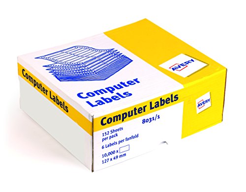 Avery 8031/1 Computer-Etiketten, einbahnig, 127 x 49 mm, 10.000 Etiketten Avery 8031/1 Computer-Etiketten, einbahnig, 127 x 49 mm, 10.000 Etiketten von Avery