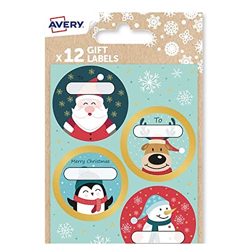 Festliches Geschenk-Etikett - Santa Friends von Avery