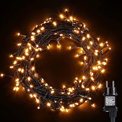 Avoalre 100er LEDs Lichterkette 10M LED Weihnachtsbeleuchtung Außen mit EU Stecker 8 Modi Wasserdicht Lichterkette für christbaum Weihnachten Garten Party Geburtstag Hochzeit, Warmweiß Lichterkett von Avoalre