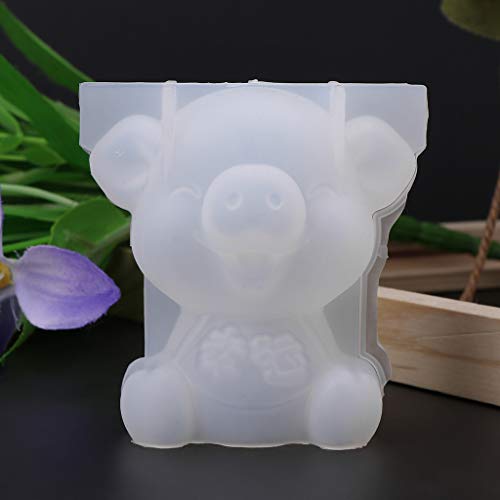 Awasa Silikonform Schwein Nette 3D Solide Schweinchen Jahr Chinesische Wörter Glücksformen DIY Epoxidharz Werkzeuge Schmuckherstellung Kuchen Fondant Handgemachtes Handwerk Geschenke Form 2# von Awasa