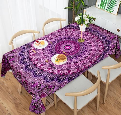 Tischdecke Rechteckig Böhmische Tischdecken Gartentischdecke Fleckschutz Pflegeleicht Abwaschbar Table Cloth für Küche, Esstisch, Couchtisch, Parteien, Abendessen 110x140cm von Awaytail