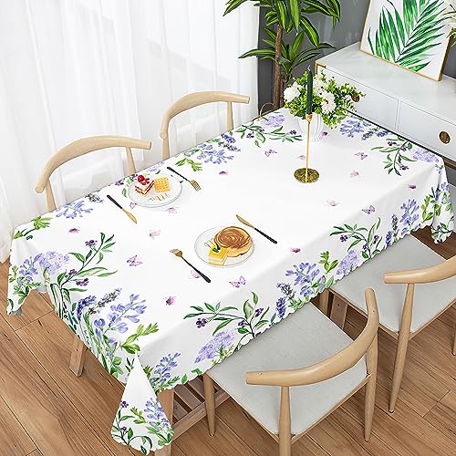 Tischdecke Rechteckig Florals Tischdecken Gartentischdecke Fleckschutz Pflegeleicht Abwaschbar Schmutzabweisend Table Cloth für Küche, Esstisch, Parteien, 140x180cm von Awaytail