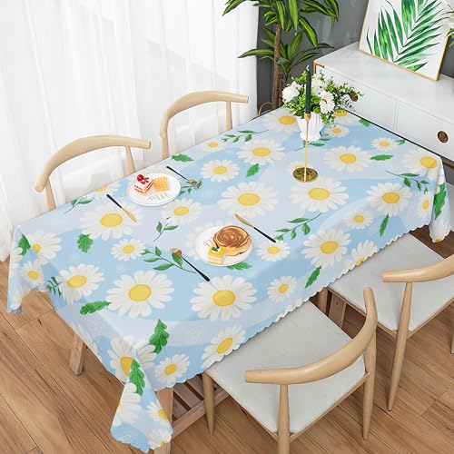 Rechteck Tischdecke Fleckschutz Tischwäsche Abwischbare Wasserdicht Tischdecke Outdoor Table Cloth für Esszimmer, Garten, Party, Hochzeiten oder Haushalt 110x140cm Tischtuch von Awaytail