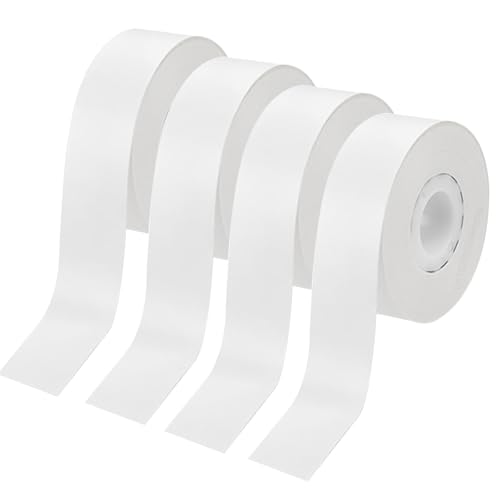 Aweisile Thermo-Etikettenband 4 Rollen Etikettenband Selbstklebendes Thermoband Etiketten Endlos-Etikettenband Etikettendruckpapier Etikettenhersteller-Band für Zuhause Büro Schule 15mmx4m von Aweisile