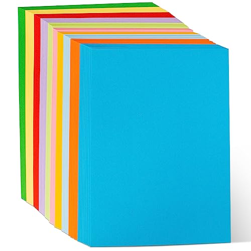100 Blatt A4, 150 g/m², 10 Farben, farbiges Kartonpapier für Kopierer, Basteln von Awinker