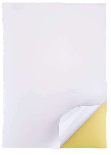 80 Blatt Sticker Papier zum Bedrucken Klebeetiketten A4 Etiketten Selbstklebend Bedruckbar (80) von Awinker