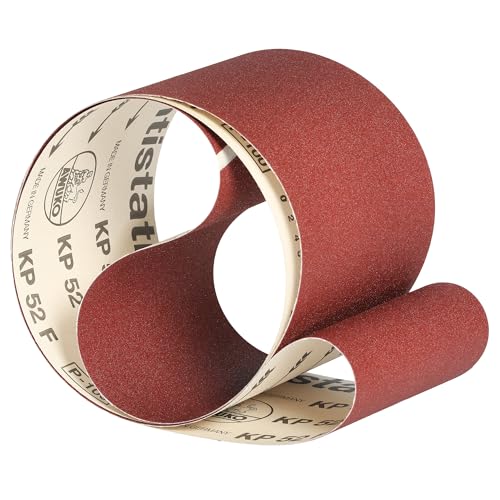 Awuko Schleifband Schleifbänder für Bandschleifer KP52F Schleifpapier für Holz | 150 x 6630 mm | Korn/Körnung 80 | 3 Stück von Awuko