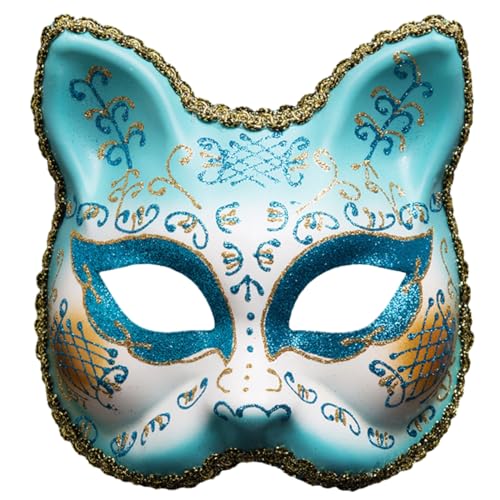 Maskerade für Mädchen, halbes Gesicht, Tier, Cosplay, Halloween, Party, Karneval, Maskerade, Halloween, Cosplay, halbes Gesicht, niedliches Tier von Awydky