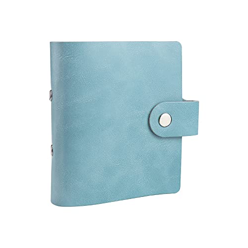 Mini 3-Ringbuch, Rosa Mini Budget Binder, PU Leder Planer Binder, Niedliche Brieftasche Binder mit Druckknopfverschluss, Lose Blatt Notizbuch Binder für Planer Filler (Grüner Mini Budget Binder) von AxeWoodz