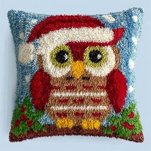 AxiangziK Latch Hook Cushion Kits for Adults,Cartoon-Eule,Latch Hook Pillow Case,Embroidery Kits,DIY Needlework Pillow Cover Cushion Making,17x17in AxiangziK Latch Hook Cushion Kits for Adults,Cartoon-Eule,Latch Hook Pillow Case,Embroidery Kits,DIY Needlework Pillow Cover Cushion Making,17x17in von AxiangziK