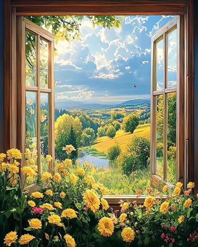 AxiangziK außerhalb des Fensters Vorgedrucktes Kreuzstich-Set für Erwachsene und Anfänger,natürliche Landschaft,DIY Stickbilder für Wandkunst-Heimdekoration,40x50cm AxiangziK außerhalb des Fensters Vorgedrucktes Kreuzstich-Set für Erwachsene und Anfänger,natürliche Landschaft,DIY Stickbilder für Wandkunst-Heimdekoration,40x50cm von AxiangziK