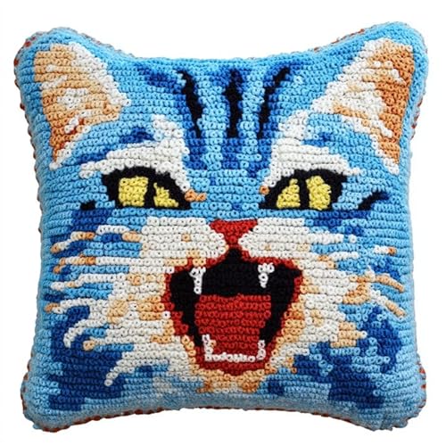 Tier DIY Knüpfen Set Anfänger,Eine süße Katze,Knüpfkissen Wurfkissenbezug,Sofakissenbezug Mit Bedruckter Leinwand Für Anfänger Und Erwachsene,17x17in Tier DIY Knüpfen Set Anfänger,Eine süße Katze,Knüpfkissen Wurfkissenbezug,Sofakissenbezug Mit Bedruckter Leinwand Für Anfänger Und Erwachsene,17x17in von AxiangziK