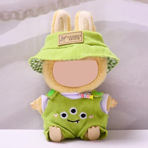 Axinyijia Labubu Kleidung DIY Labubu Monster Outfit Zubehör für 17cm Labubu Puppen Bekleidung Geschenke für Sammler (Enthält Keine Puppen) (Grün) von Axinyijia