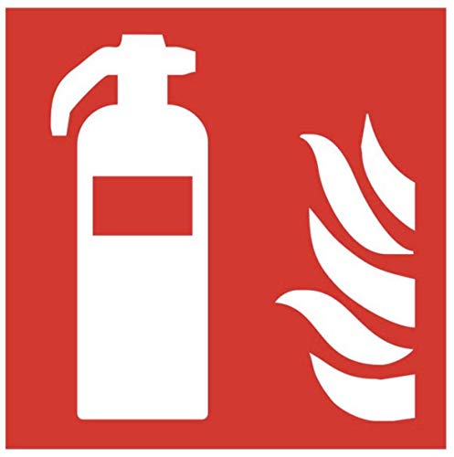 Aufkleber Feuerlöscher Symbol Schild Brandschutzzeichen 30 x 30cm Folie ISO 7010 made by MBS-SIGNS in Germany von Axppin