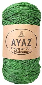 Makramee 3 mm Bastelschnur, farbiges weiches Polyester, 250 g, 175 m, DIY-Linie, Wandbehang Seil, Tasche, Korbschnur, Häkel- und Strickgarn (7574) von Ayaz