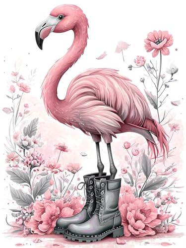 DIY Diamant Painting Bilder Blume 40x50cm, Diamond Painting Set Flamingo Für Kinder, Daiments Painting Erwachsene, Diamond Stickerei Kreuzstich Malerei Kits für Zimmer Deko Schlafzimmer Geschenke B-2 von Aynaeinn