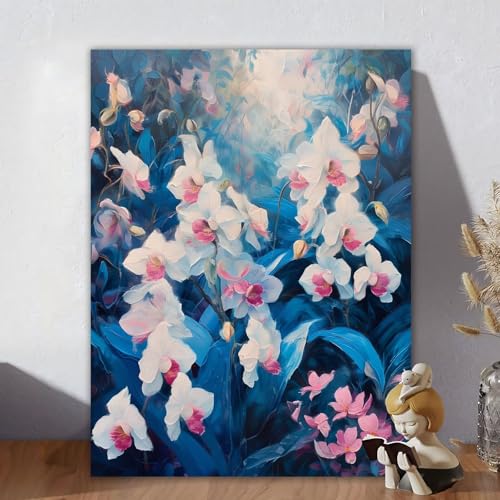 Malen Nach Zahlen Erwachsene, Malen Nach Zahlen Kits Blume, DIY Malen-Nach-Zahlen Tier Leinwand Bastelset für Kinder Mit Pinseln und Acrylfarben für Home Wall Decor, Geschenke für Frauen 20x30cm H-2 von Aynaeinn