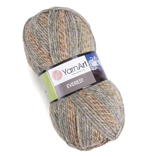 Yarnart Everest 200g / 320m l Strickgarn l 30% Wolle l 70% Acryl l Farbverlaufsgarn von AyosTex