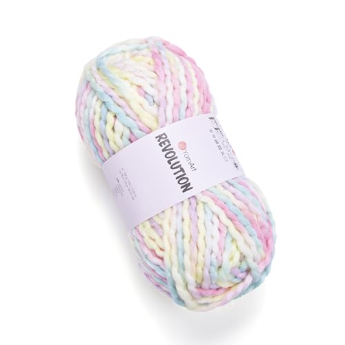 Yarnart Revolution 150g/ 75m l 20% Wolle l 80% Acryl l Super Bulky (7) l Strick- und Häkelgarn von AyosTex