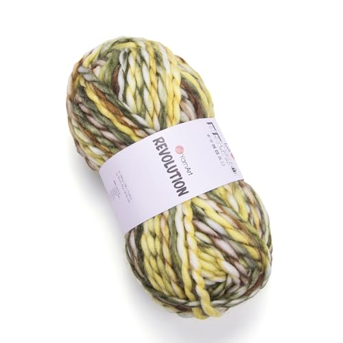 Yarnart Revolution 150g/ 75m l 20% Wolle l 80% Acryl l Super Bulky (7) l Strick- und Häkelgarn von AyosTex