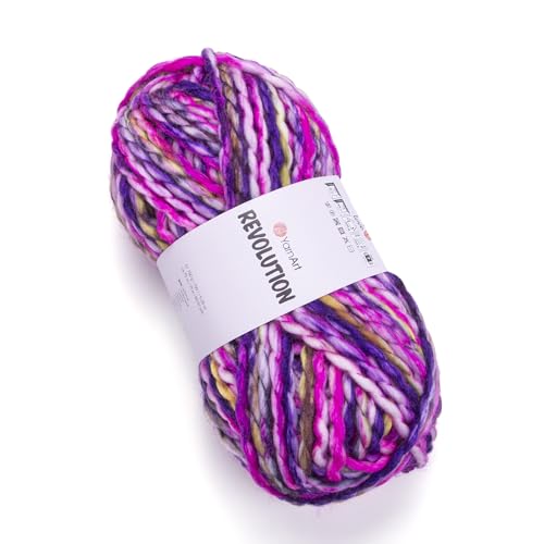 Yarnart Revolution 150g/ 75m l 20% Wolle l 80% Acryl l Super Bulky (7) l Strick- und Häkelgarn von AyosTex